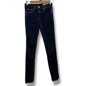 Rag & Bone 10" Skinny Mid Rise Dark Harrow‎ Wash Jeans Sz 26 | 29.5" Inseam